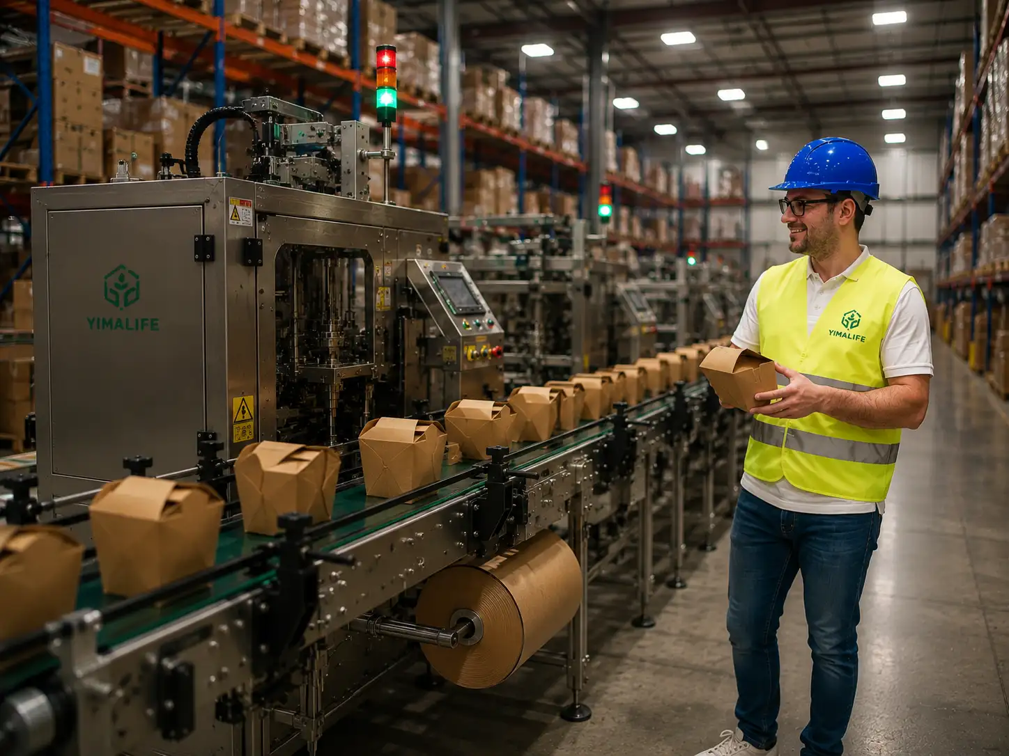 Fabricación de cajas kraft para comida asiática