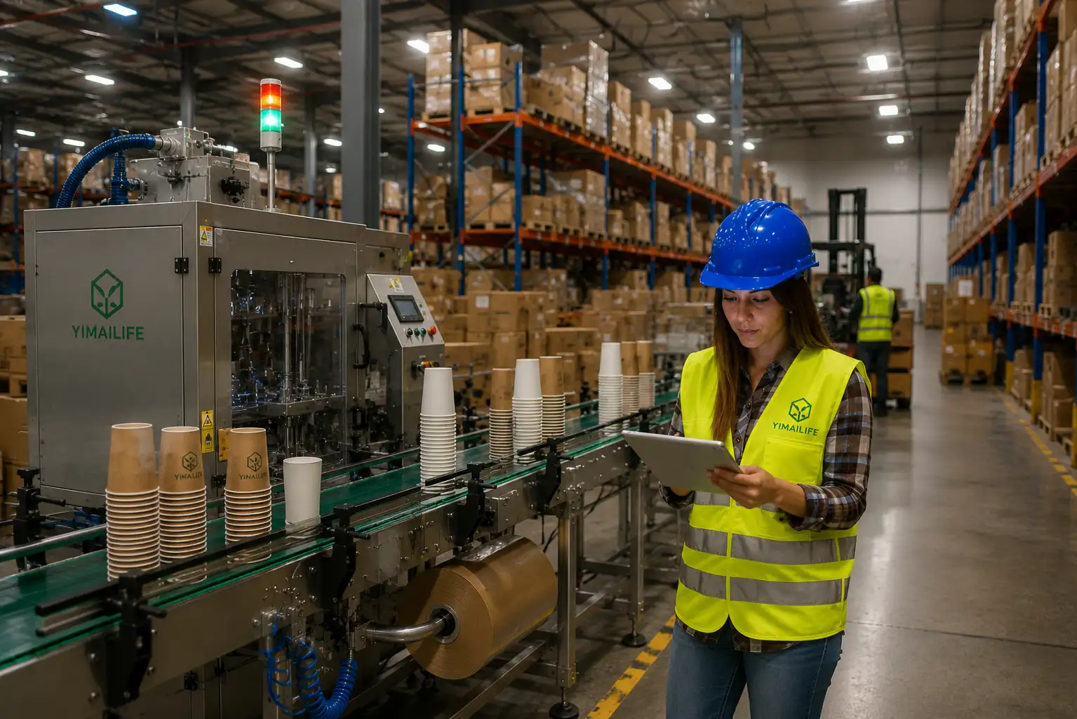 Fabricación de tarrinas y botes kraft en planta Yimailife