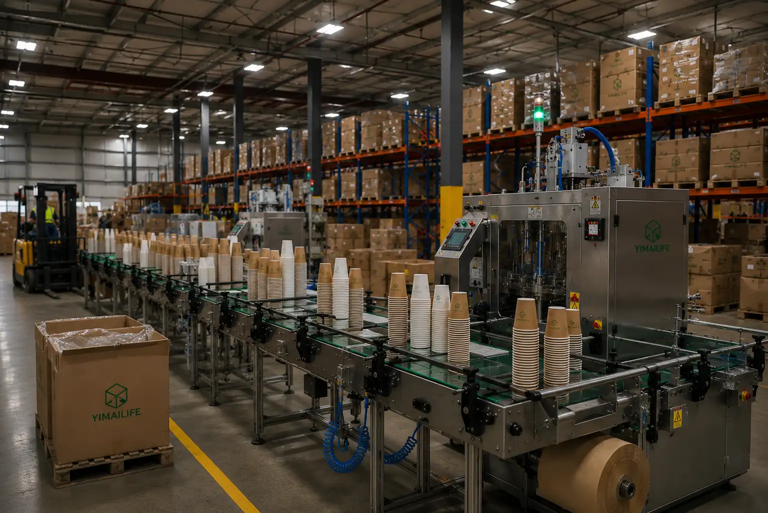 Producción automatizada de vasos kraft